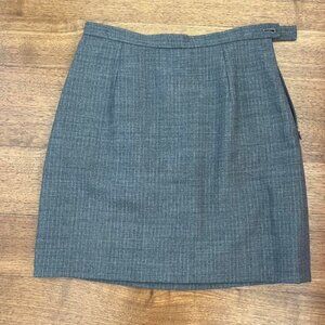 Ann Taylor Loft Gray Wool Mini Skirt
